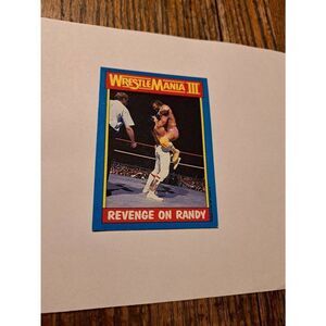 Vintage 1987 Topps WWF WrestleMania III 50 Revenge Randy Macho Man Trading Card
